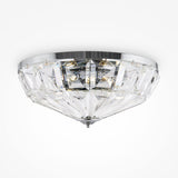 Neoclassical Chrome Facet Ceiling Light Fixture