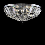 Neoclassical Chrome Facet Ceiling Light Fixture