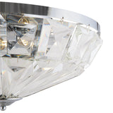 Neoclassical Chrome Facet Ceiling Light Fixture