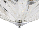 Neoclassical Chrome Facet Ceiling Light Fixture
