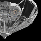Neoclassical Chrome Facet Ceiling Light Fixture