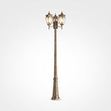 Elegant Black and Gold Fleur Garden Lamp for Outdoor Landscapes