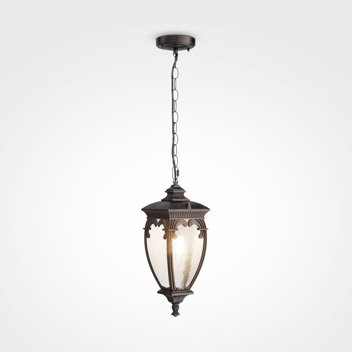 Antique Bronze Outdoor Fleur Pendant Lamp
