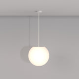 Chic White Spherical Outdoor Pendant Lamp - Erda Collection
