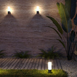 Grey Cylinder-Shaped Outdoor Landscape Light - Willis Series by Maytoni