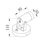 Sleek Outdoor Adjustable Wall Lamp - Black