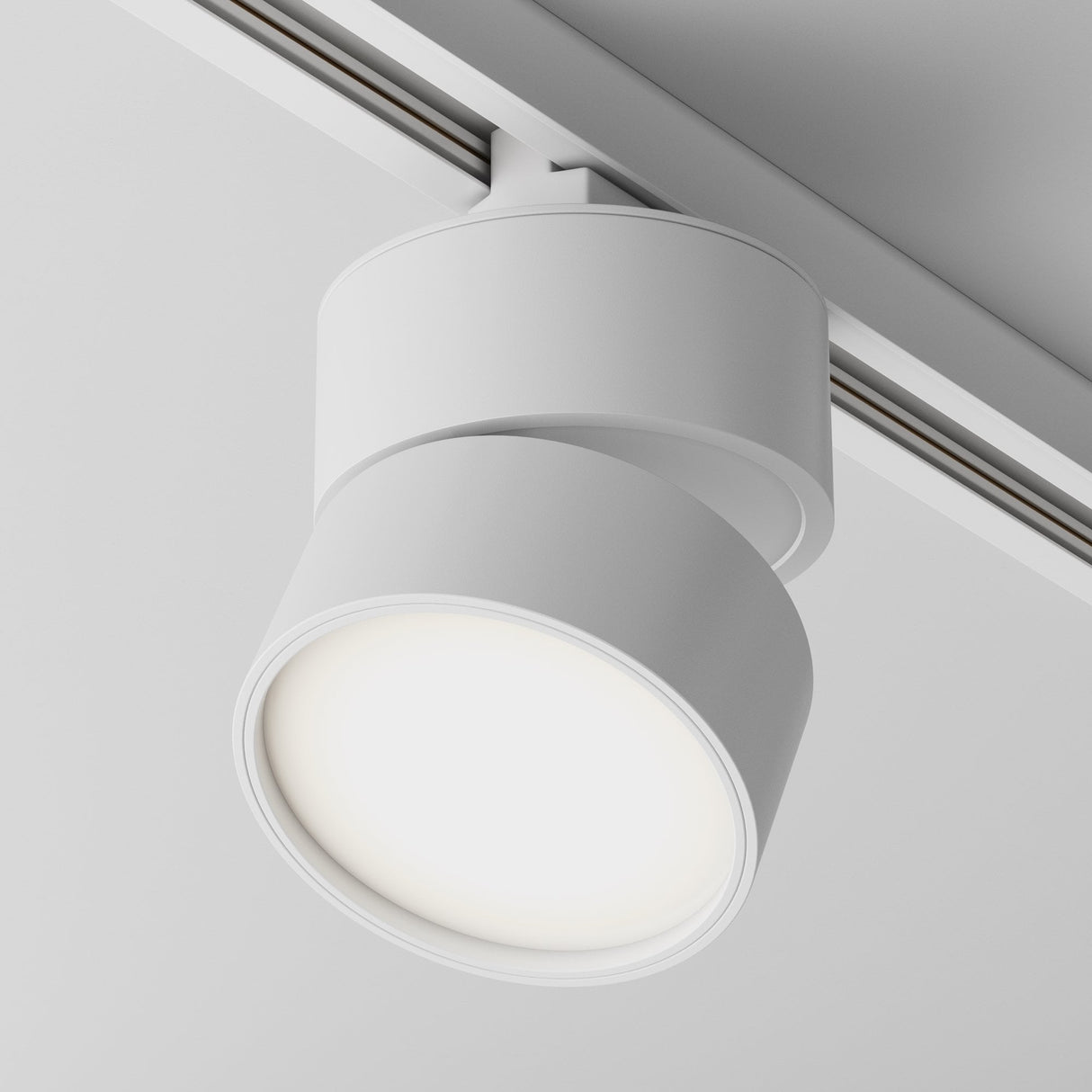 White UNITY ONDA 1-Phase Track Lighting System