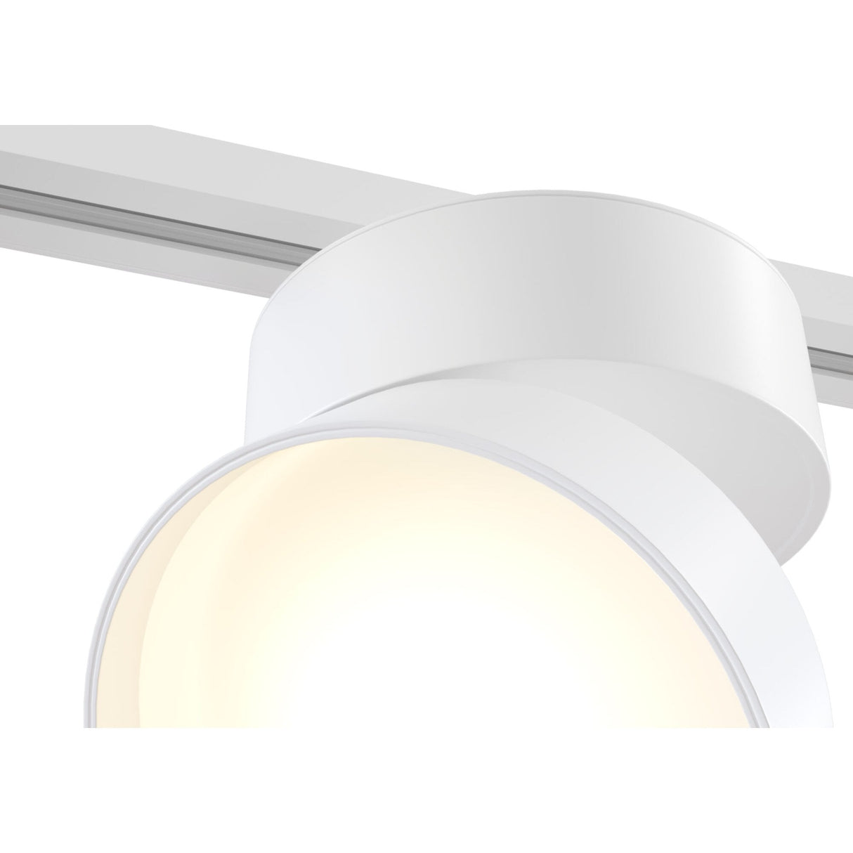 Sleek White UNITY ONDA Single-Phase Track Lighting