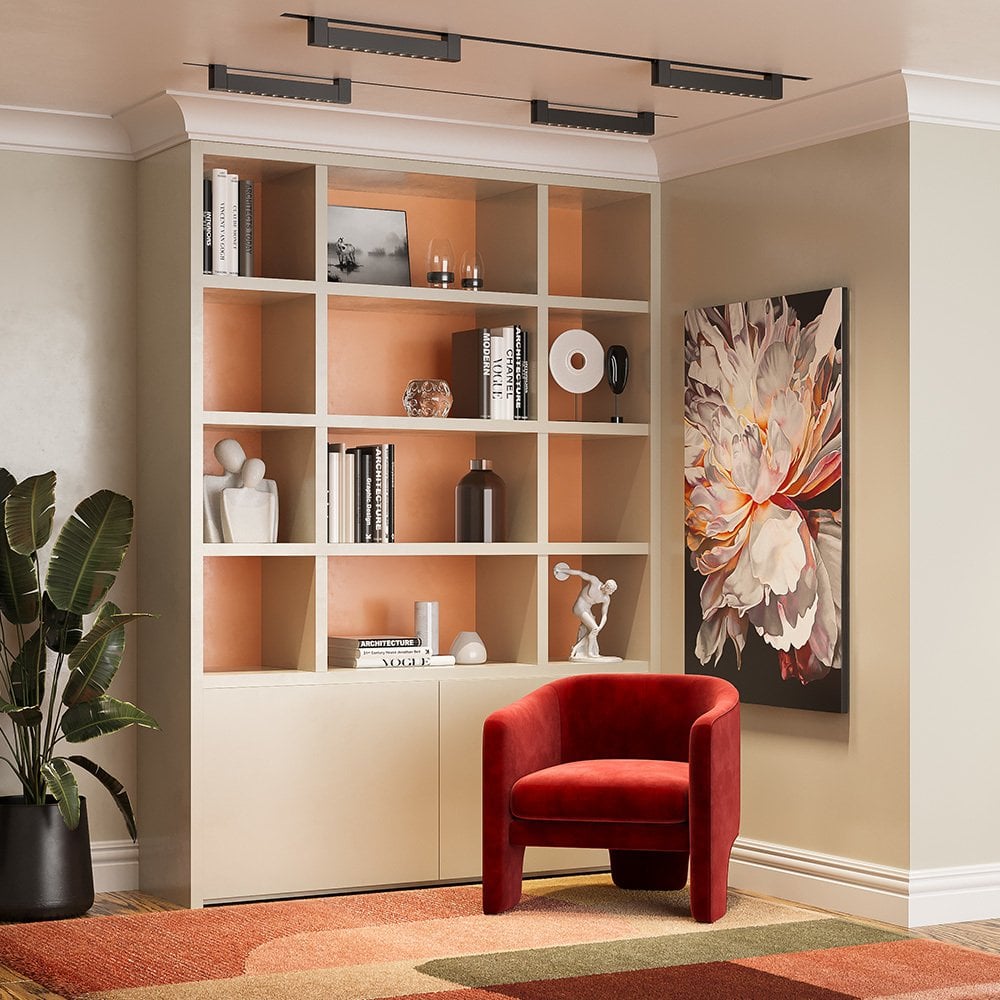 Sleek Black UNITY Points Track Lighting System - Modern 1 Phase Design