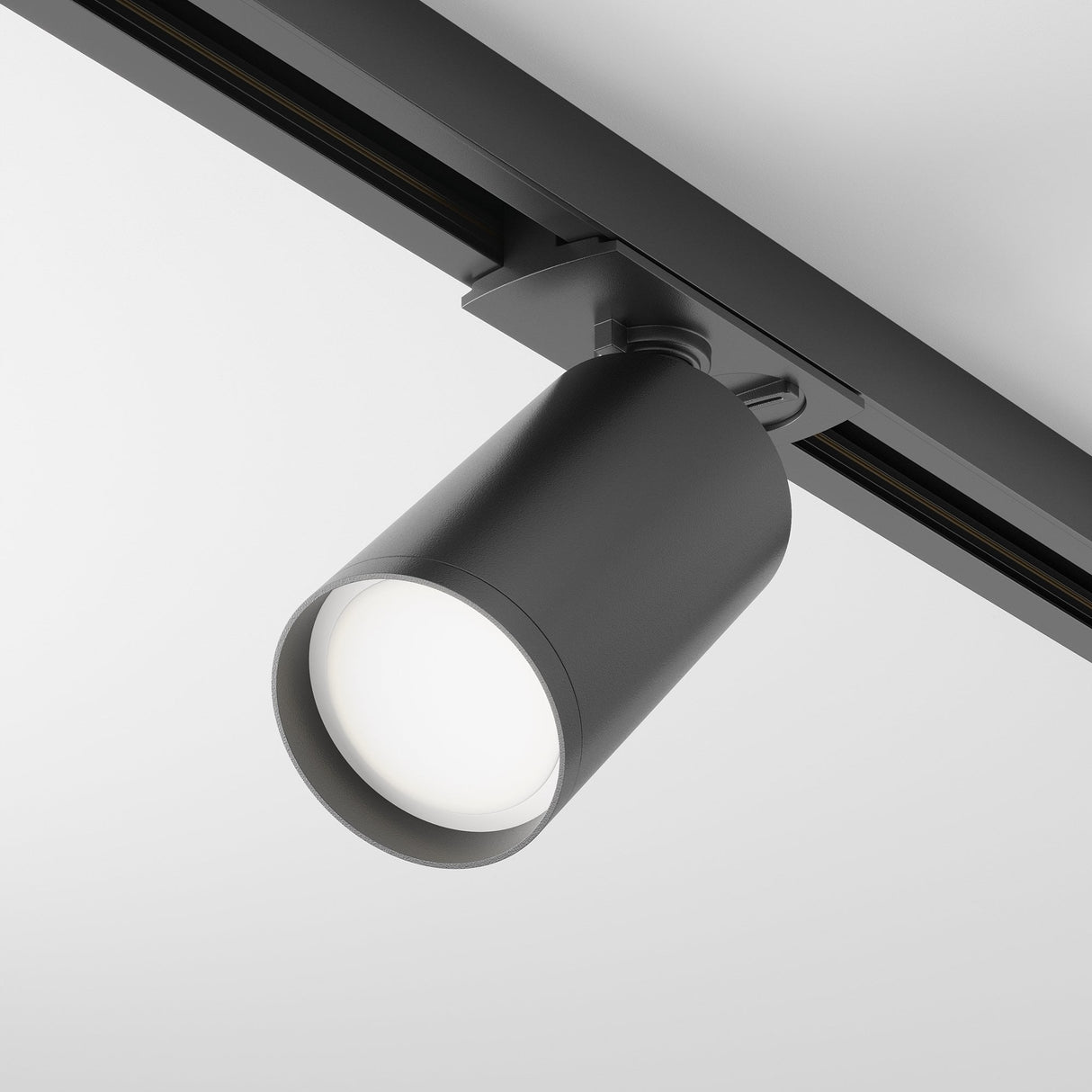 Sleek Black UNITY Focus S Track Light - 1 Phase System