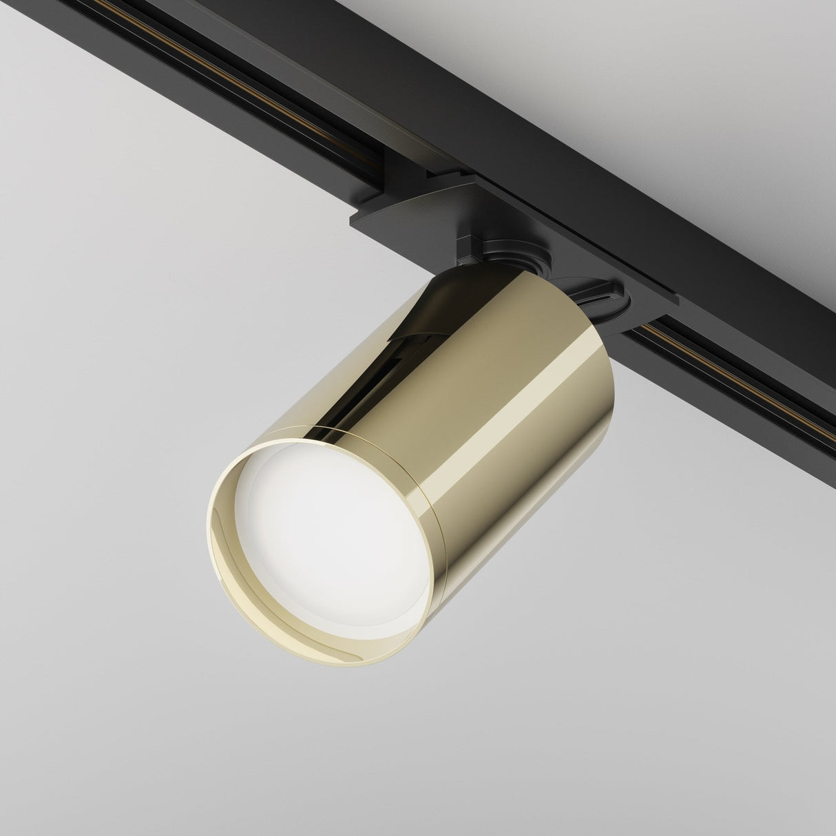 Black and Gold UNITY Focus S Track Light - Swivel Design, 1 Phase System