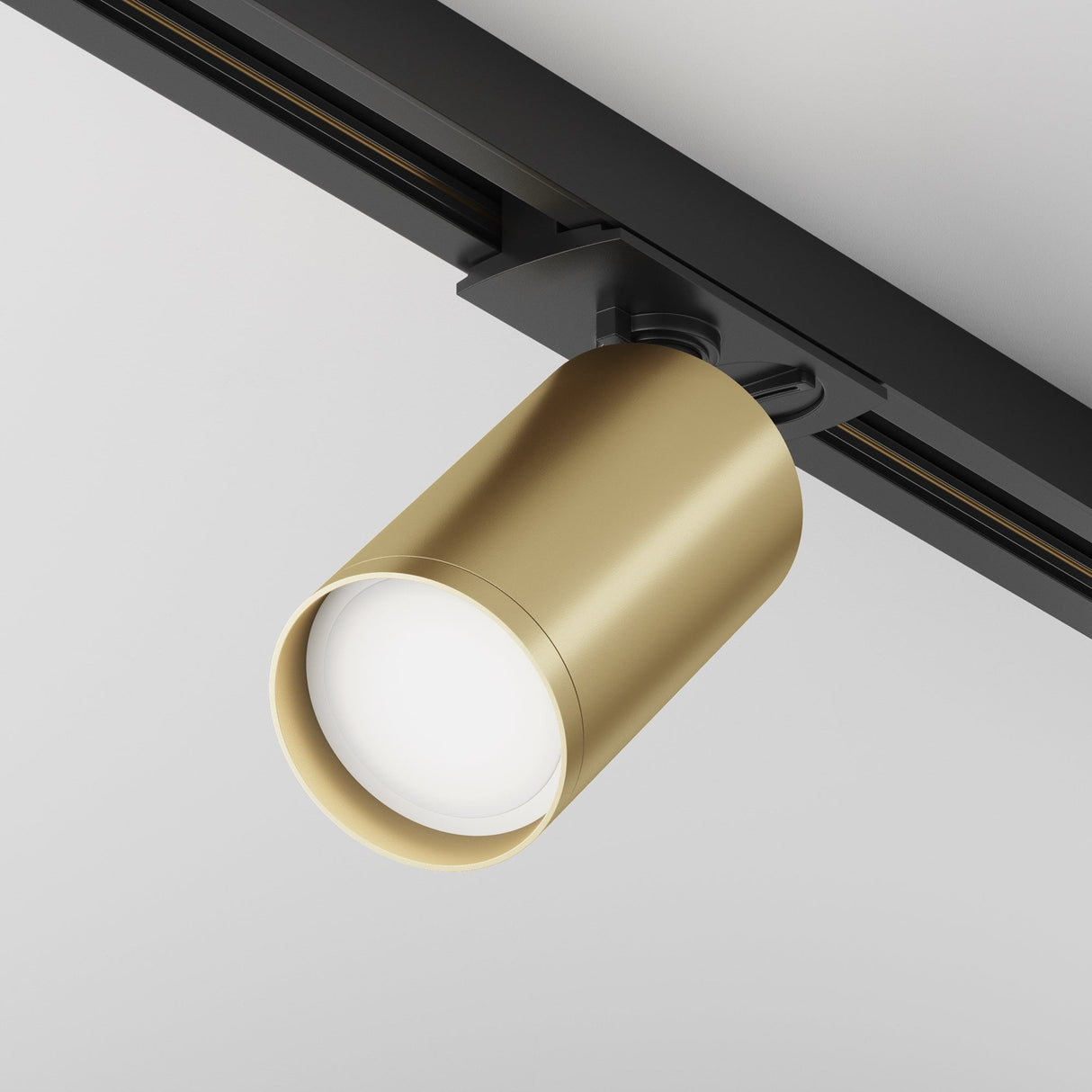 UNITY Focus S Track Lighting in Sleek Black and Elegant Matt Gold