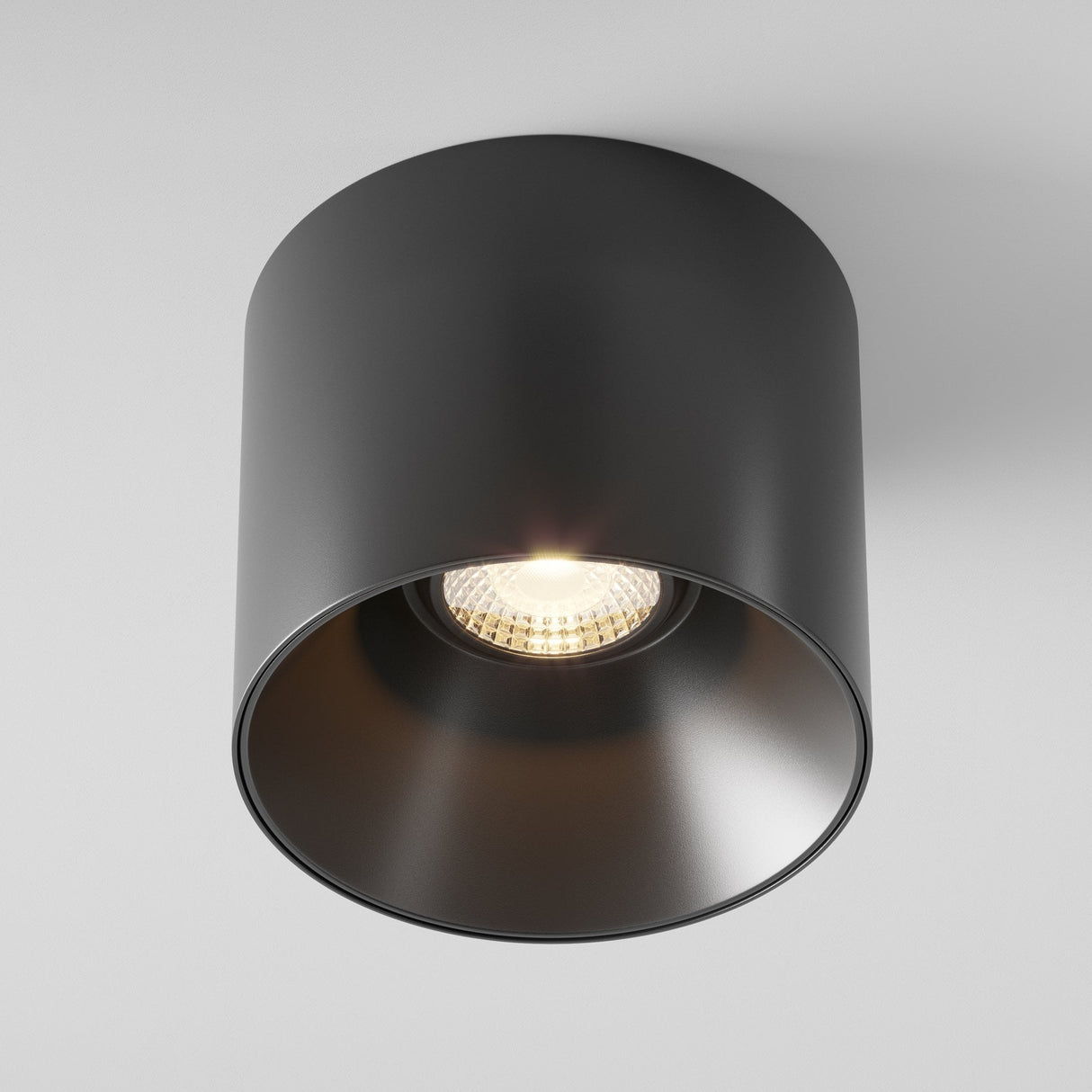 Sleek Black Alfa LED Ceiling Lamp