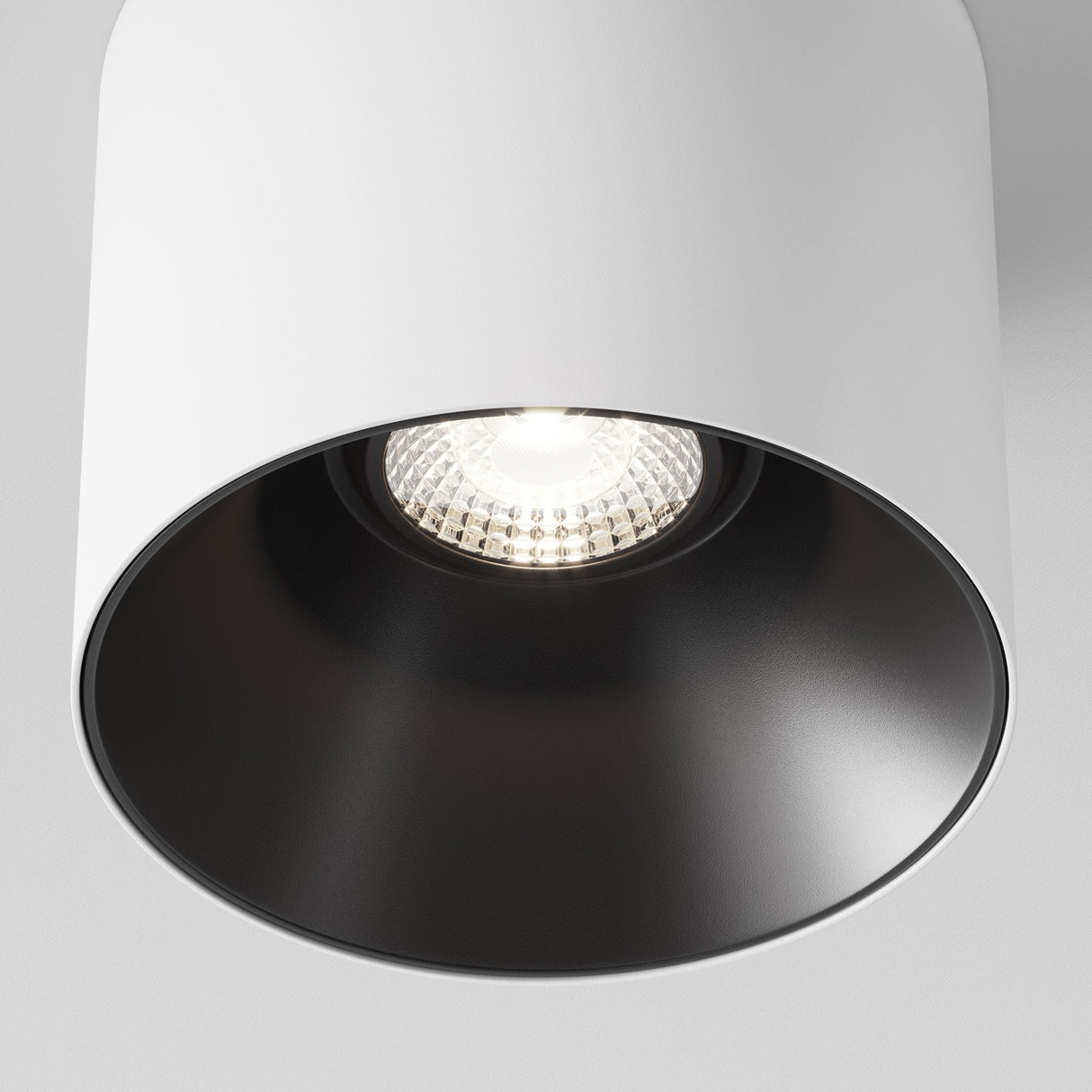Elegant Dual-Tone Alfa LED Ceiling Lamp in White and Black