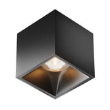 Sleek Black Alfa LED Ceiling and Wall Lamp