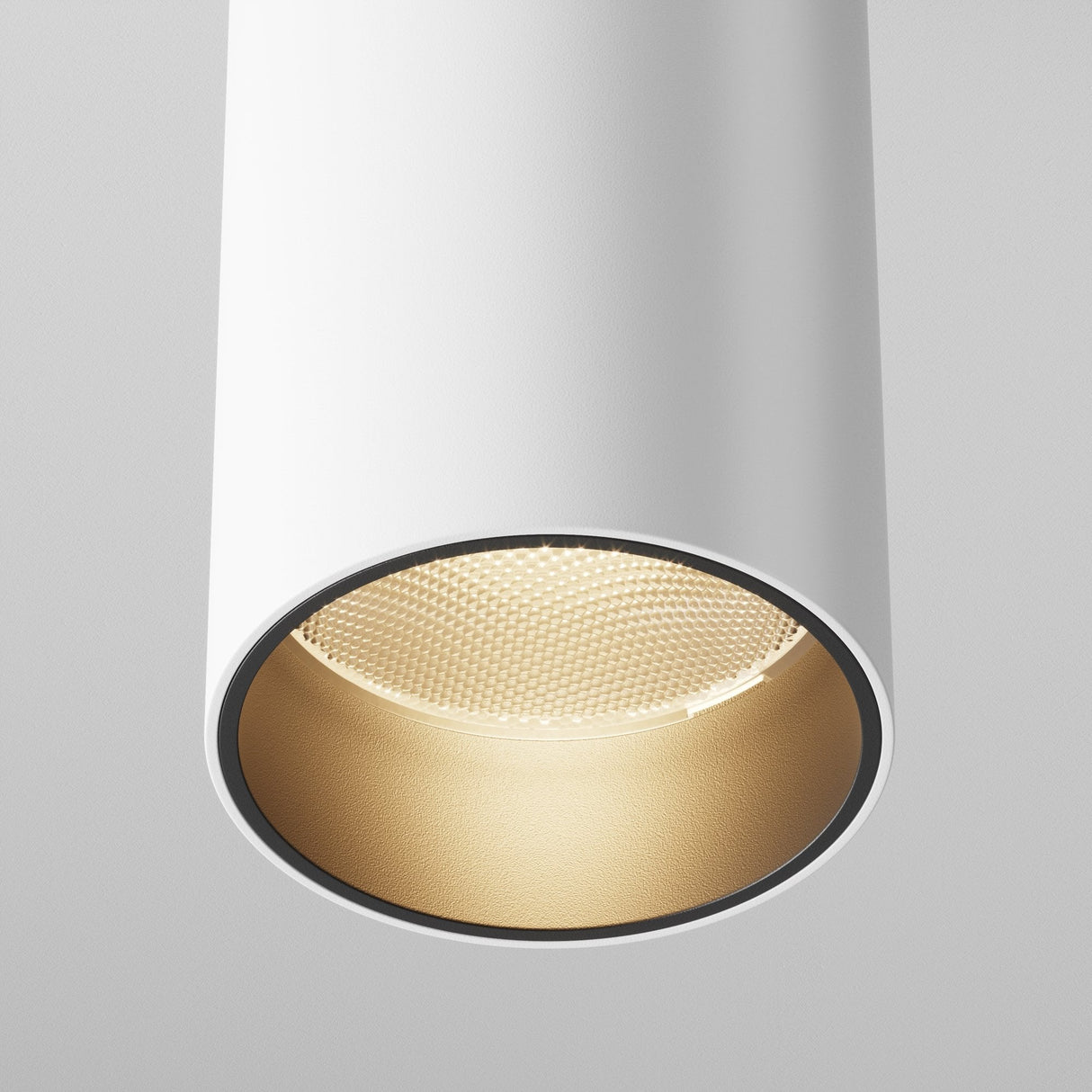 White FOCUS LED Ceiling Lamp - Modern Aluminum Design