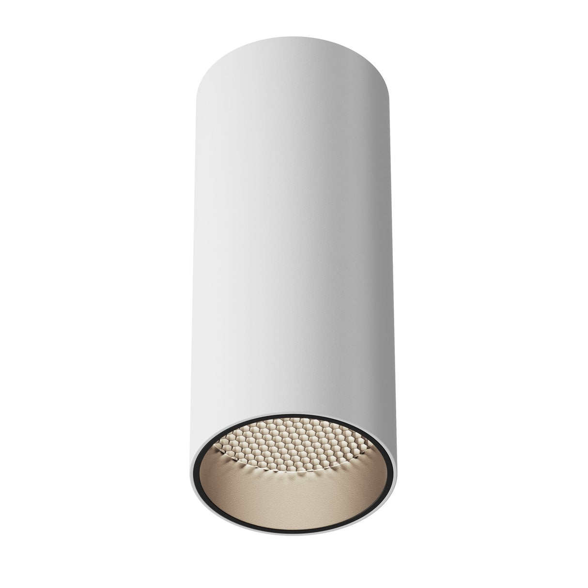 White Aluminum FOCUS LED Surface-Mounted Ceiling Lamp