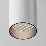 White Aluminum FOCUS LED Surface-Mounted Ceiling Lamp