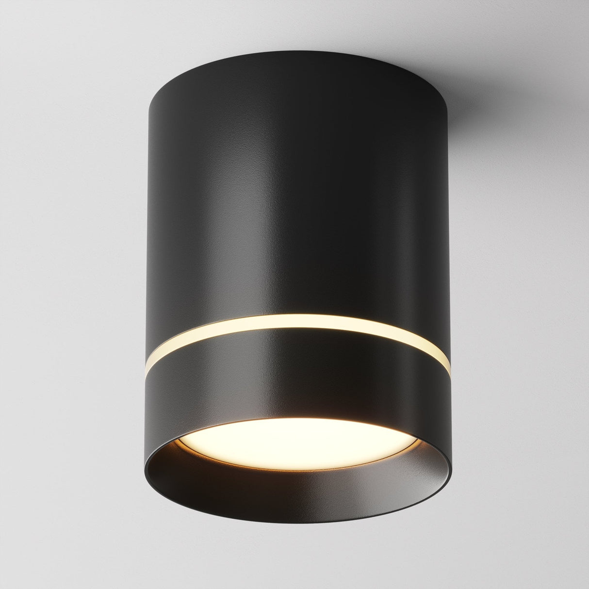 Sleek Black Orlo LED Ceiling Lamp