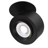 Sleek Black Treo Recessed Ceiling Lamp with Swivel LED Design