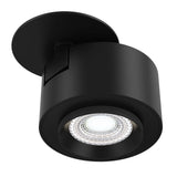 Sleek Black Treo Recessed Ceiling Lamp with Swivel LED Design