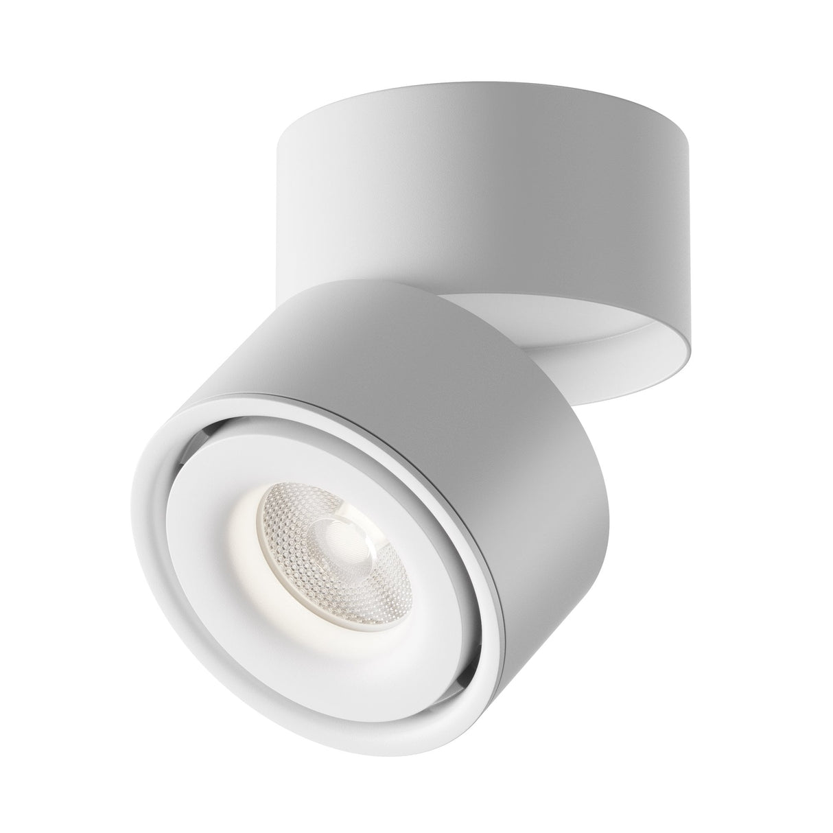 Sleek White Yin Ceiling & Wall Lamp with Adjustable LED Light