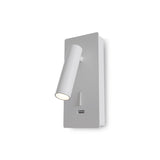 White Mirax Adjustable LED Wall Lamp - Sleek Cylindrical Design