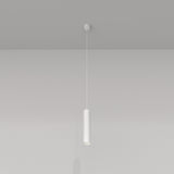 Focus White Pendant Lamp with Aluminum Finish