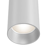 Focus White Pendant Lamp with Aluminum Finish