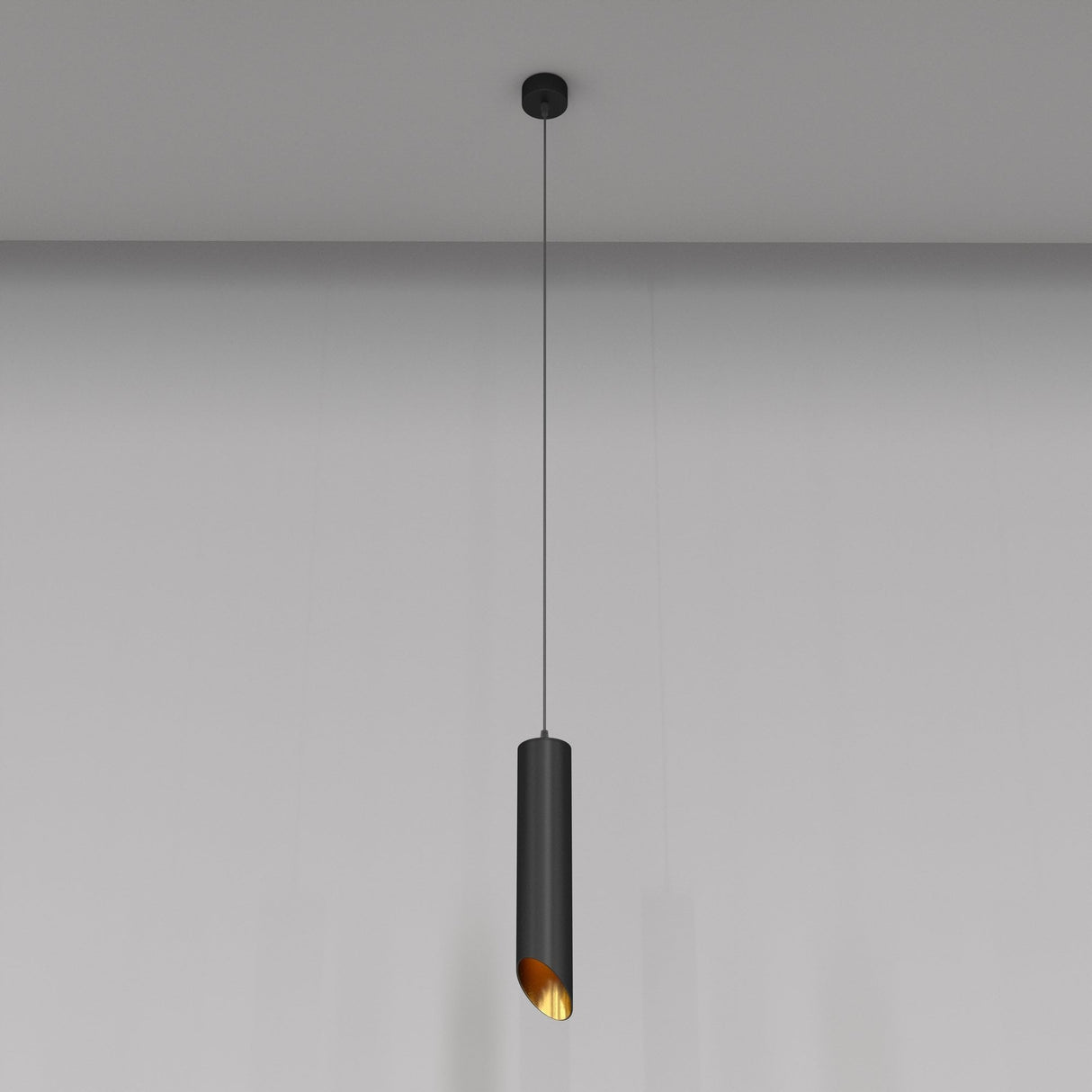 Sleek Black and Gold Lipari Pendant Lamp