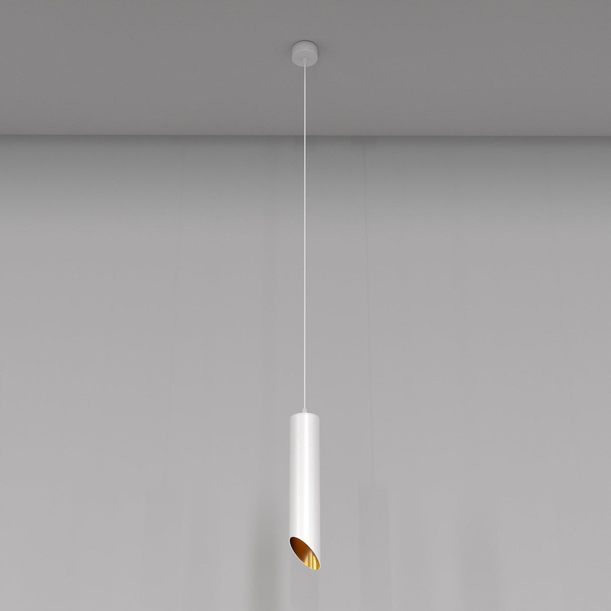 Lipari Gold-Trimmed White Pendant Lamp