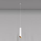 Lipari Gold-Trimmed White Pendant Lamp