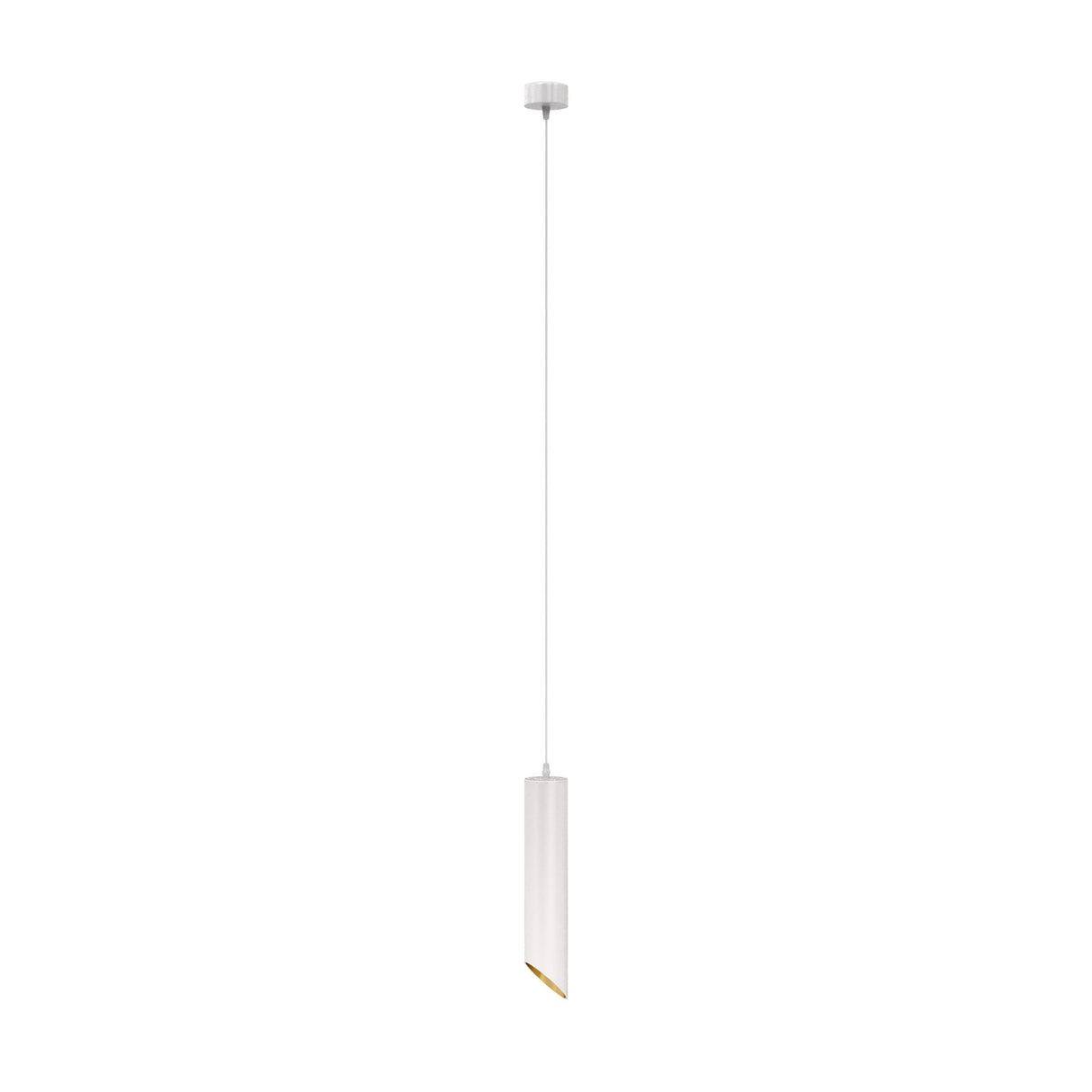 Lipari Gold-Trimmed White Pendant Lamp