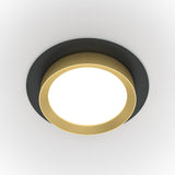 Sleek Black and Gold Hoop Recessed Downlight