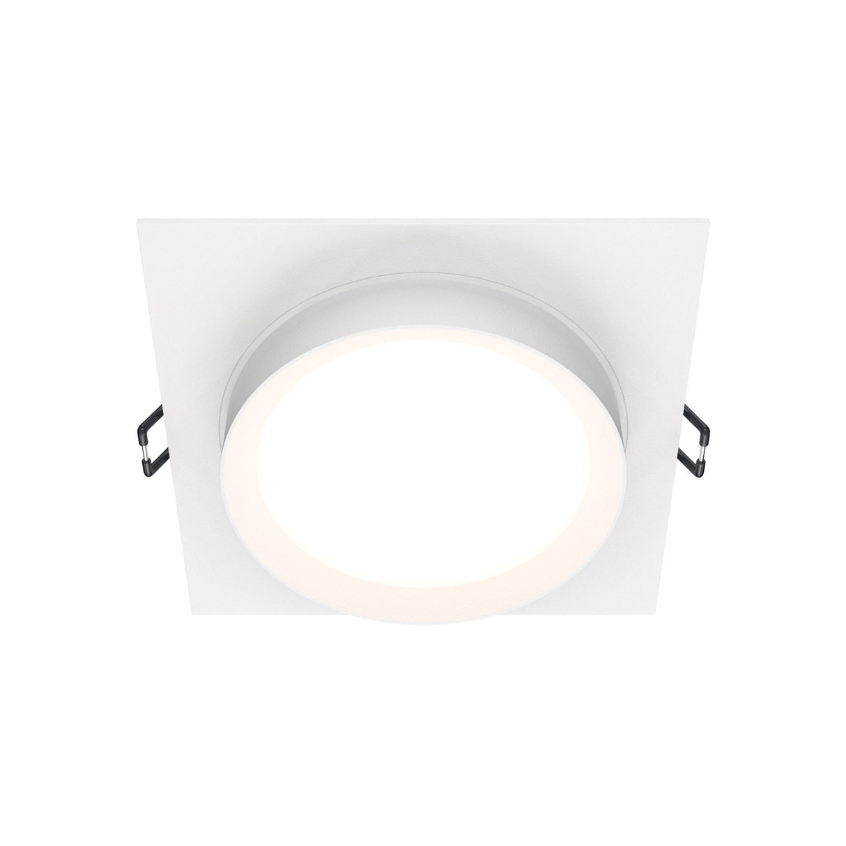 Sleek White Aluminum Recessed Hoop Downlight