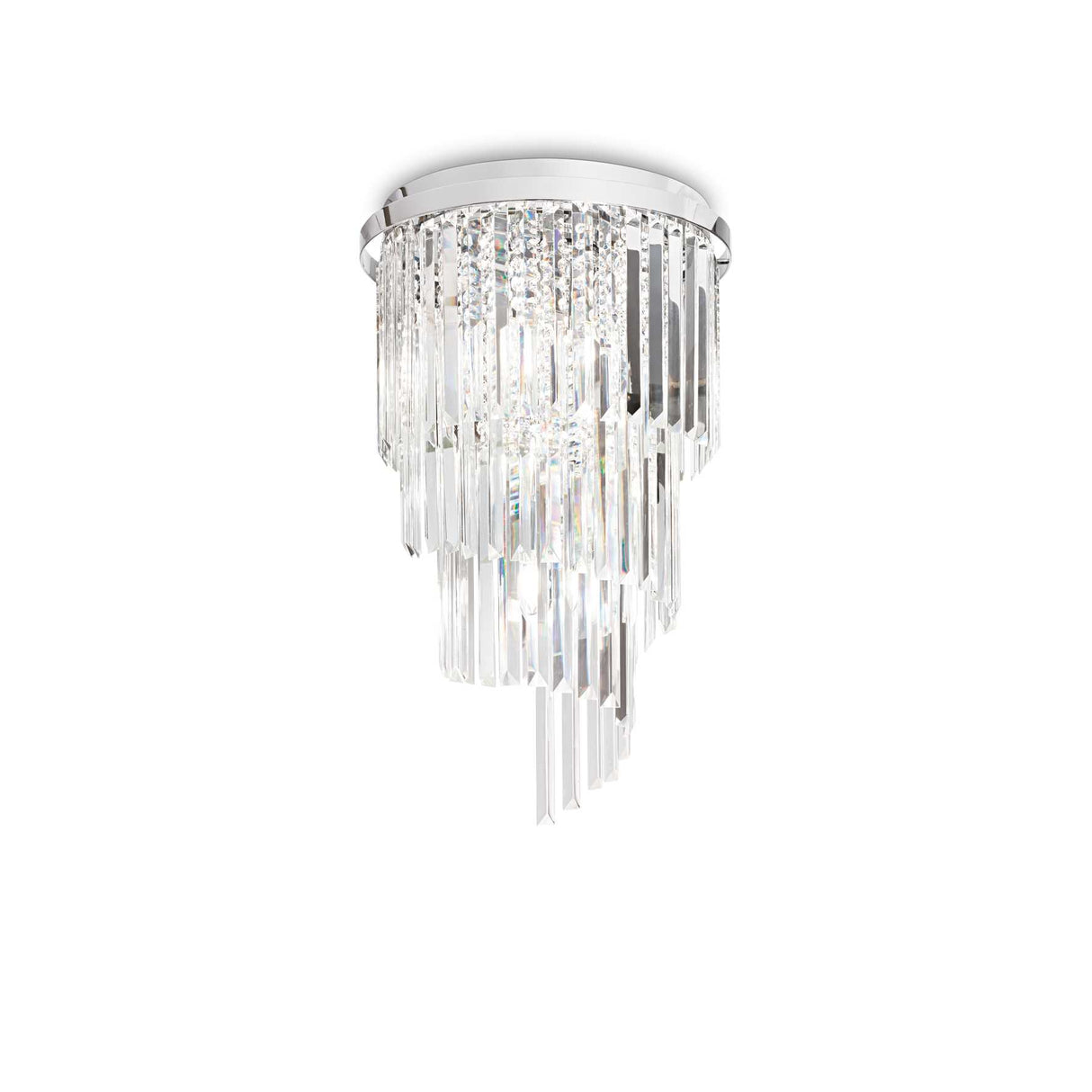 CARLTON Chrome 8-Light Flush Mount Fixture