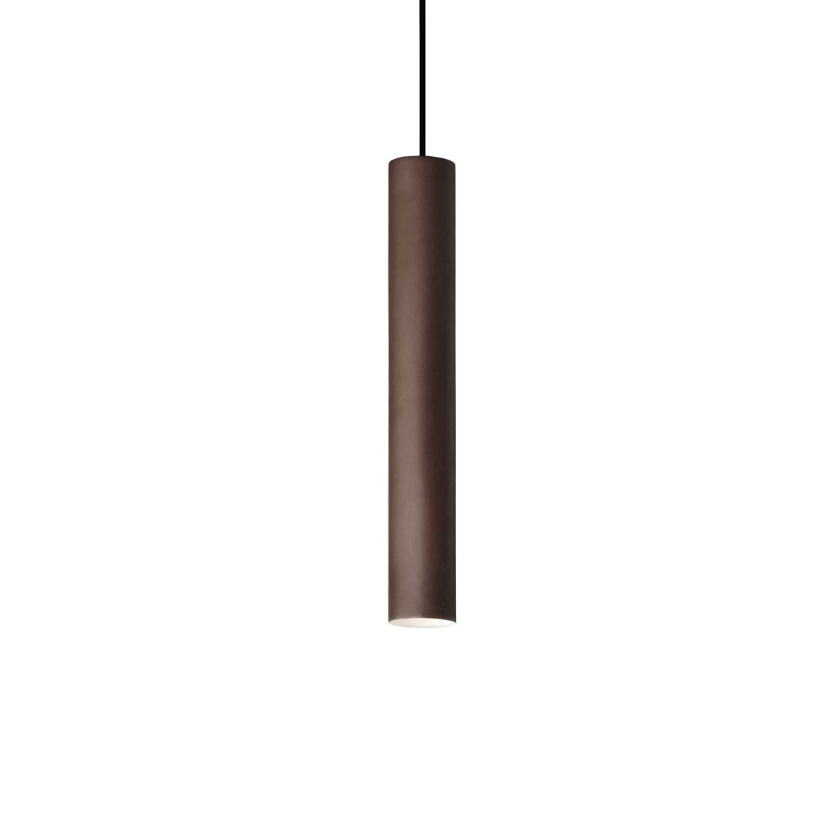 Elegant Coffee Hue Pendant Lamp with Single Bulb Design