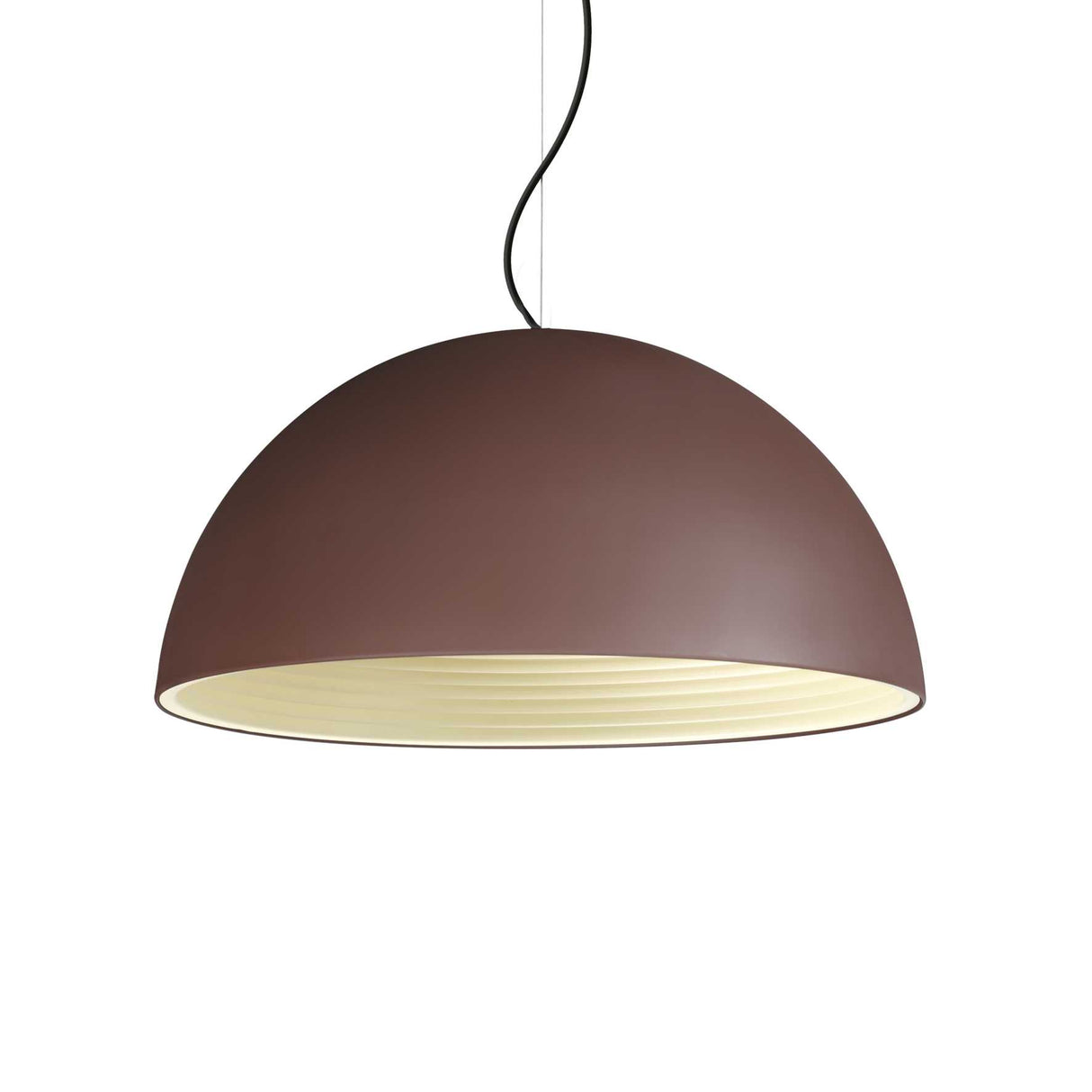 Contemporary Coffee Pendant Light with Single Bulb, D50 Design