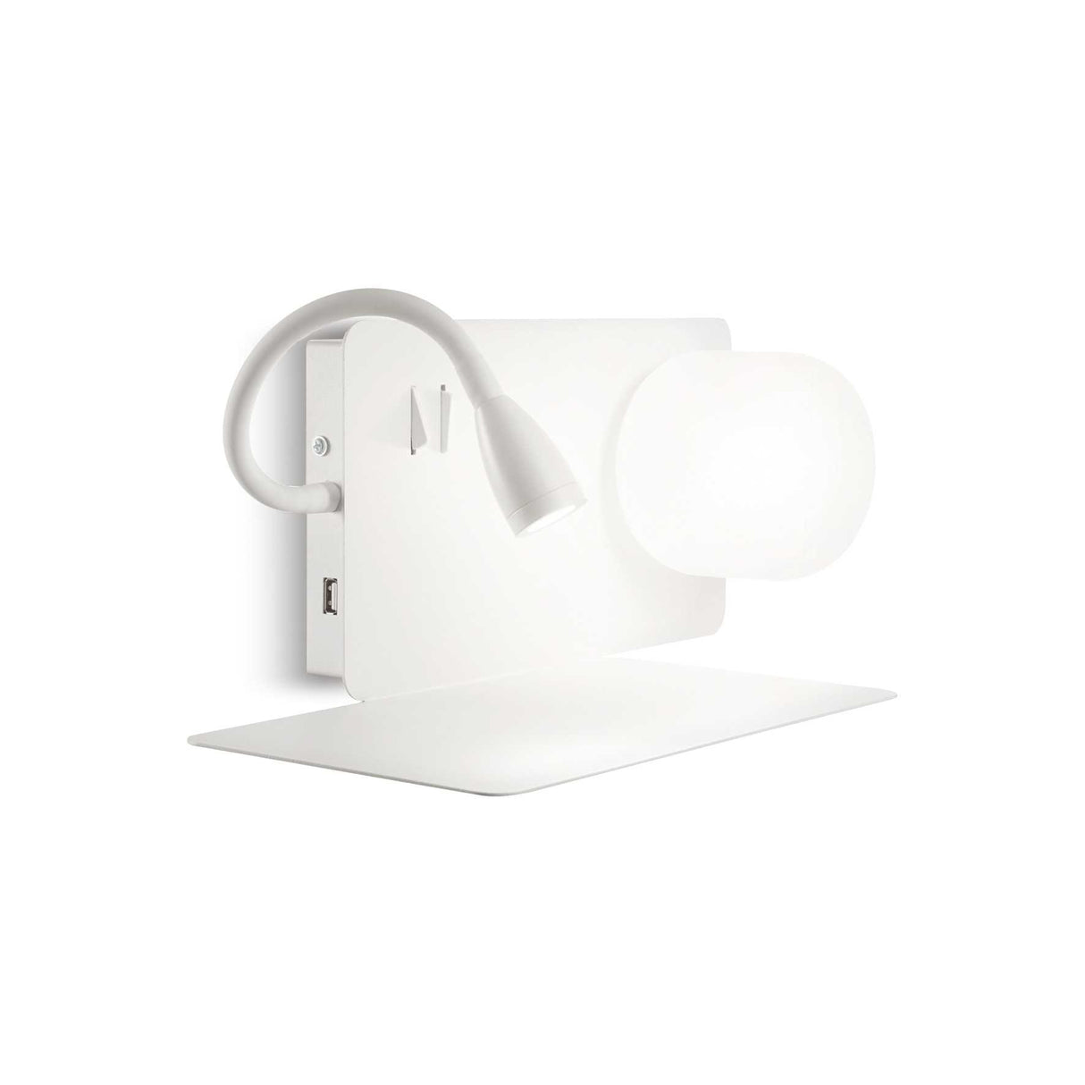 Illuminated White Hardcover Wall Sconce