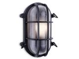 Turin Bulkhead - Oval in Black IP65