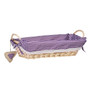 Purple Gingham Lining Rectangle Willow Basket