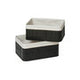Kankyo Set of Two Black Bamboo Storage Boxes