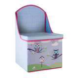 Children'S Owl Design Storage Box/ Seat