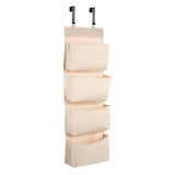 Verti 4 Tier Cream Over Door Hanging Organiser