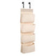 Verti 4 Tier Cream Over Door Hanging Organiser