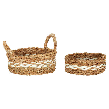 Set of Two Low Seagrass Baskets