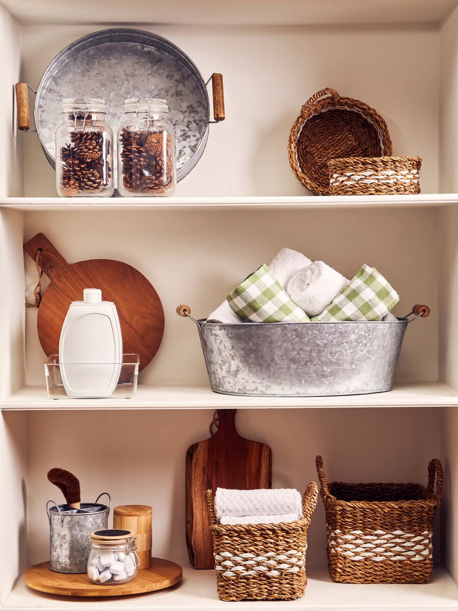 Set of Two Low Seagrass Baskets