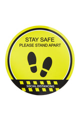 Warning Floor Sticker Stay Safe Please Stand Apart Set of 4