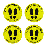 Warning Floor Sticker Please Wait Here Set of 4