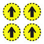 Warning Floor Sticker Arrow Set of 4